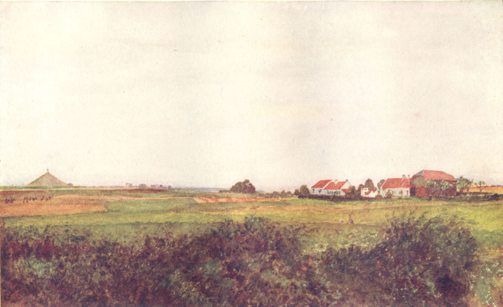 BELGIUM. Farm Belle Alliance Mound surmounted, Belgian Lion, Waterloo 1908